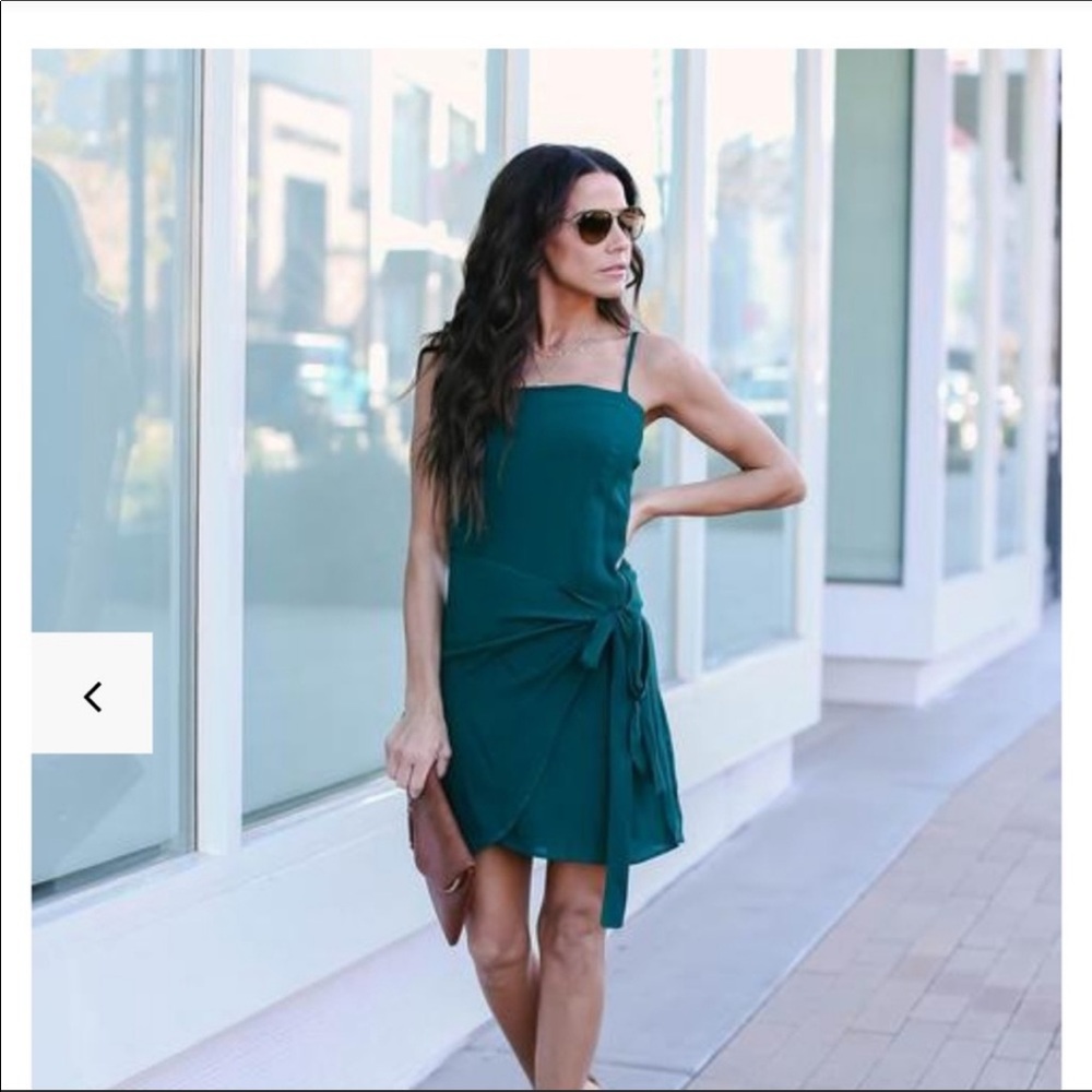 Emerald short tie dress - Large